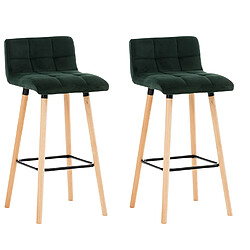 Non Lot de 2 tabourets de bar Lincoln velours