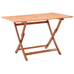 vidaXL Table pliable de jardin 120x70x75 cm Bois d'eucalyptus solide