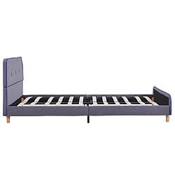 Avis vidaXL Cadre de lit sans matelas gris clair tissu 140x200 cm