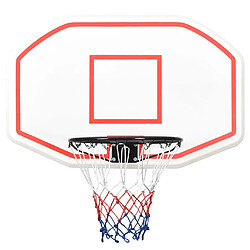 vidaXL Panneau de basket-ball Blanc 109x71x3 cm Polyéthylène