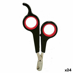 Mascow Ciseaux à ongles Noir Rouge 6 x 0,5 x 11,5 cm Animaux de compagnie (24 Unités) 