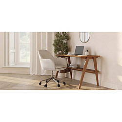 ICONIK INTERIOR Chaise de bureau pivotante avec accoudoirs - Lumby Gris foncé