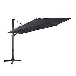 AXI Apollo Premium Parasol Déporté Gris/Anthracite - Parasol Déporté Rectangulaire 300x300cm - Parasol Pied Déporté, structure aluminium - Rotation 360 - Parasol Déporté Inclinable - Résistant aux UV