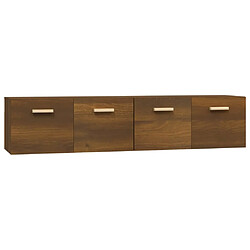 Maison Chic Lot de 2 Armoire murale suspendue,Meuble de Rangement Chêne brun 80x35x36,5cm Bois d'ingénierie -MN95967