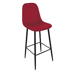 Urban Living Tabouret de bar en velours vintage Inoui - H. 110 cm - Bordeaux Urban Living - Tabouret de bar en velours vintage Inoui - H. 110 cm - Bordeaux - Vintage