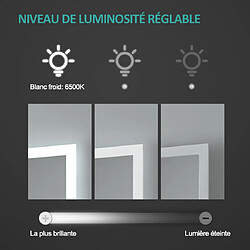 Avis EMKE Miroir de salle de bain rond LED avec rétro-éclairage sans cadre Interrupteur tactile - Diamètre 60cm | Lumière Blanche Froide