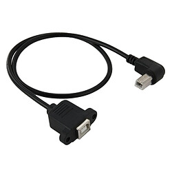 Wewoo Câble noir pour HP, Dell, Epson, longueur: 50 cm d'extension USB 2.0 type B vers imprimante / scanner