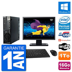 PC Lenovo M92p SFF Ecran 19" Intel G630 RAM 16Go Disque 1To Windows 10 Wifi · Occasion 