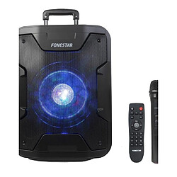 ENCEINTE SONO PORTABLE PRO PARTY KARAOKE BLUETOOTH 200W USB RADIO FM + MICRO MAIN SANS FIL + TELECOMMANDE