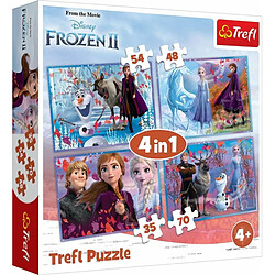 Trefl- Eine Reise ins Unbekannte, Disney Frozen 2 Von 35 BIS 70 Teilen, 4 Sets, für Kinder AB 4 Jahren Boîte à Puzzle, 916 34323, Multicolore 