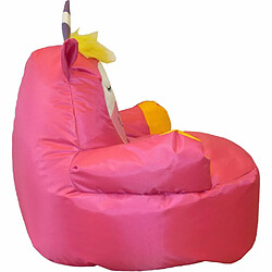 Jardindeco Pouf enfant en polyester Animal Licorne.