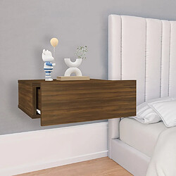 Avis Maison Chic Table de chevet Table de Nuit Meuble de Rangement flottante Chêne marron 40x30x15 cm