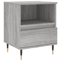 Maison Chic Table de chevet,Table de nuit,Table d'appoint pour salon sonoma gris 40x35x50 cm bois d’ingénierie -MN62029