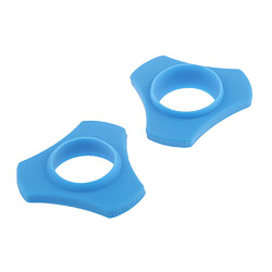 Avis 2pcs Bleu 3 Points Microphone Sans Fil Anneau De Protection Antidérapant Micro Rouleau De Support