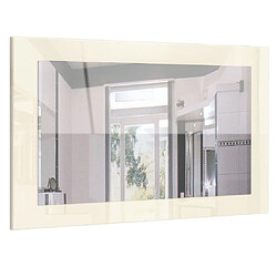 Mpc Miroir Laqué Haute Brillance Crème  89 X 45 X 2 Cm