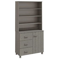 vidaXL Buffet HAMAR Bois massif de pin Gris clair