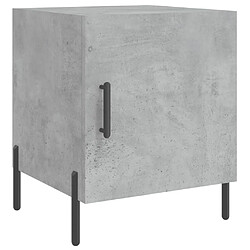 Maison Chic Table de chevet,Table de Nuit,Meuble de Rangement gris béton 40x40x50 cm bois d’ingénierie