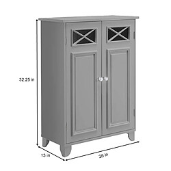 Acheter Teamson Home Salle De Bain Dawson Armoire Autoportante En Bois Gris EHF-6841G