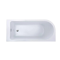 Vente-Unique Baignoire d'angle - 201L - 150 x 75 x 58 cm - Blanche - Angle droit - ANIKA pas cher