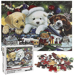 Universal Copoz noël chiot puzzle casse-tête forme unique casse-tête adulte enfant jouet cadeau