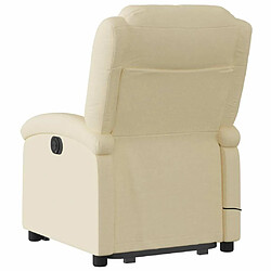 Acheter Maison Chic Fauteuil Relax pour salon, Fauteuil inclinable de massage électrique Crème Tissu -GKD14719