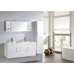 Simba MEUBLE SALLE DE BAIN DOUBLE VASQUE LUXE LAVABO 120 cm mod. White Malibu