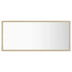 Avis Maison Chic Miroir LED moderne de salle de bain,Décoration Miroir mural Bain Chêne sonoma 90x8,5x37 cm Acrylique -MN28929