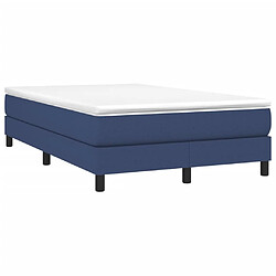 Maison Chic Lit adulte- Lit + matelas,Sommier à lattes de lit avec matelas bleu 120x190 cm tissu -GKD25242