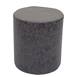 Avis Mendler Lot de 2 poufs et table d'appoint HWC-K48, table basse table tabouret, certifié MVG MDF métal similicuir ~ noir