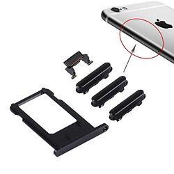 Wewoo Pour iPhone 6s Plus plateau noir de carte + touche de contrôle du volume + bouton d'alimentation + de vibreur interrupteur muet pièce détachée 4 en 1 