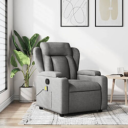 Maison Chic Fauteuil de massage inclinable,Fauteuil luxe de relaxation Gris foncé Tissu -MN88725