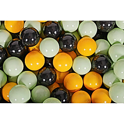 MeowBaby Jeu de Balles en Plastique, 300 Balles: Vert Clair/Jaune/Noir 