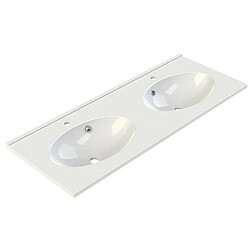 Allibert - Plan de toilette 120 cm double vasque blanc - CUP