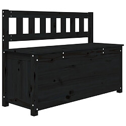 vidaXL Banc Noir 110x41x76,5 cm Bois de pin massif