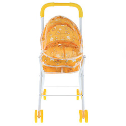 Mini-poussette pliable de poussette de chariot de poussette de bébé semblant de jouer des jouets jaunes