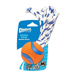 CHUCKIT! Ultra toss M - Balle en caoutchouc avec cordes Ø 6,5cm - Pour chien 