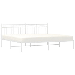 Avis Maison Chic Lit adulte - Cadre de lit métal avec tête de lit,Structure du lit Contemporain pour chambre blanc 193x203 cm -MN70484