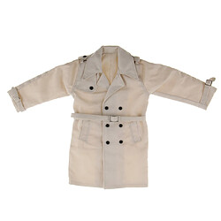 1/6 trench coat windcoat outerwear veste longue pour 12 '' figure mâle blanc