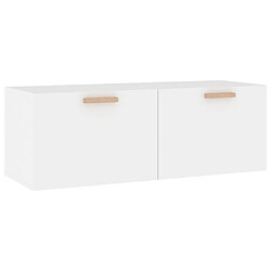 Maison Chic Armoire murale,Meuble de Rangement,Armoire Suspendue Blanc 100x36,5x35 cm Bois d'ingénierie -MN55710