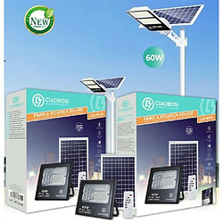 Tradex LED PANNEAU SOLAIRE PHOTOVOLTAÏQUE 60W AVEC TWILIGHT IP67 LED-9014 Projecteur Led Panneau Solaire Photovoltaïque 60w Avec Twilight Ip67 Led-9014