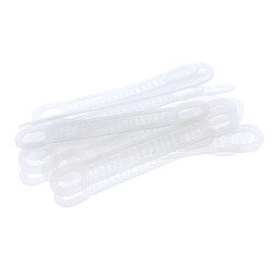 Acheter 50Pcs Antidérapant Silicone Vêtements Cintre Poignées Vêtements Cintre Bandes Blanc S