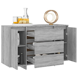 Avis Maison Chic Commode Buffet - Meuble de rangement avec 3 tiroirs Sonoma gris 120x41x75 cm Aggloméré -GKD76455