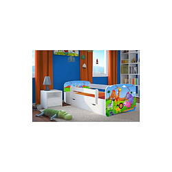 Lit Babydreams vert safari avec un tiroir sans matelas 140/70