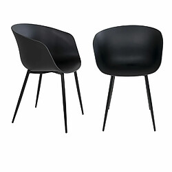 House Nordic 4 Fauteuils en polypropylène noir RODA