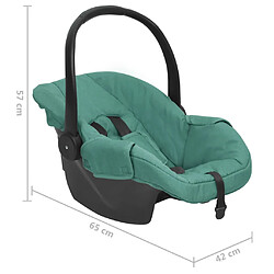 vidaXL Siège d'auto pour bébé Vert 42x65x57 cm pas cher