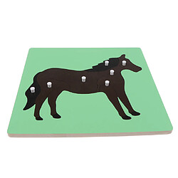 Montessori Animaux en bois Jigsaw Puzzle Panel Enfants Bébé Jouets Cheval Jouet éducatif pour bébé