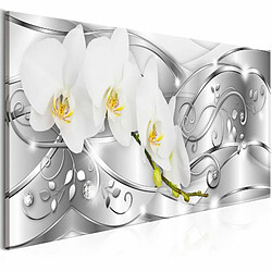 Paris Prix Tableau Imprimé Flowering Narrow Silver 40 x 120 cm 