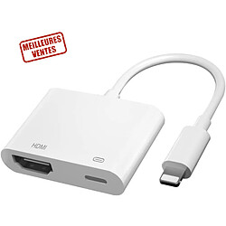 Tech Discount TD® Adaptateur Lightning vers AV numérique - Convertisseur audio-vidéo - accessoire multimédia- connectique lightning HDMI-VGA 