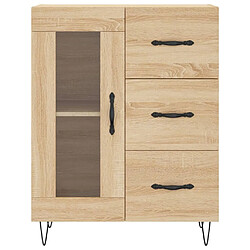 Maison Chic Buffet,Meuble de Rangement,commode pour salon,Cuisine chêne sonoma 69,5x34x90 cm bois d'ingénierie -MN91076 pas cher