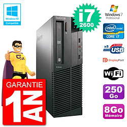 PC Lenovo ThinkCentre M82 SFF i7-2600 RAM 8Go Disque 250Go Graveur DVD Wifi W7 · Occasion 